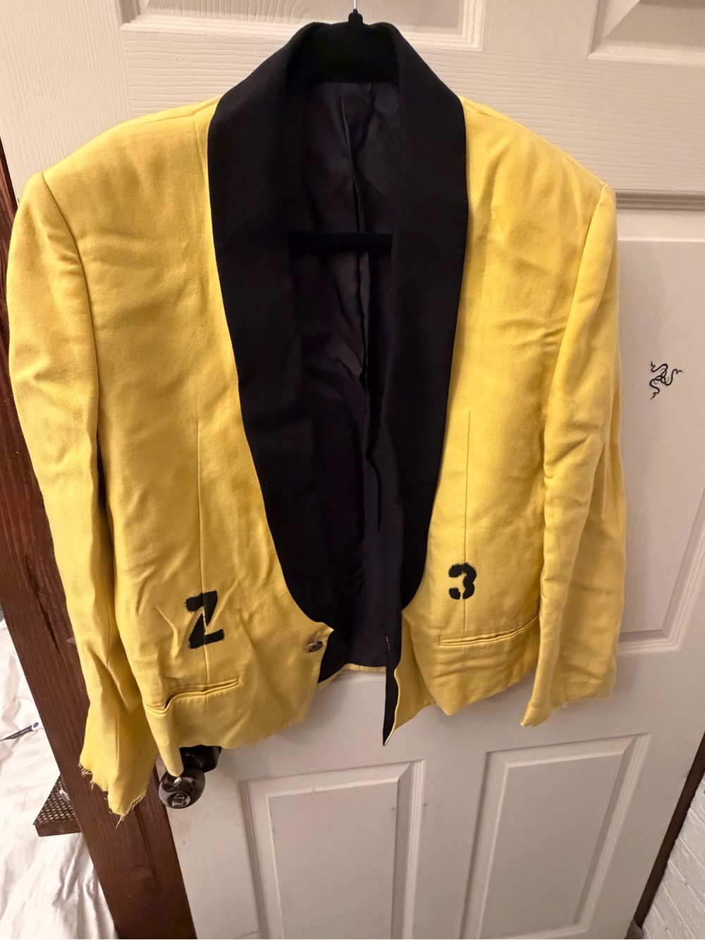 Undercover Yellow Blazer with Black Shawl Collar